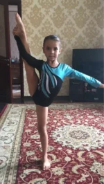 Body ginnastica artistica bambina patchwork manica lunga - immagine 6