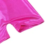 Body ginnastica ragazza senza maniche con strass hot pink - immagine 6