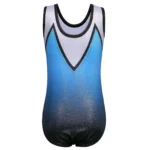 Body ginnastica bambina blu sfumato senza maniche - immagine 2