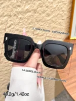 Set 4 occhiali da sole quadrati oversize retrò - immagine 4