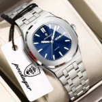 Orologio donna quadrato acciaio con data e giorno