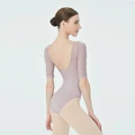 Body danza classica donna mezza manica schiena scoperta - immagine 2