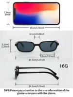 Set 8 occhiali da sole piccoli neri e tartarugati - immagine 5