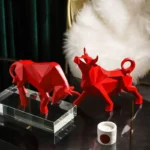 Statuetta toro in resina moderno nordico per decorazione - immagine 3