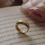 Set 2 anelli cerchio geometrici placcati oro donna