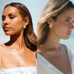 Orecchini a bottone conchiglia oro effetto vintage - immagine 3