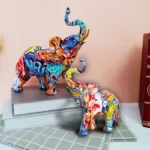 Statua elefante in resina stile nordico per decorazione - immagine 3