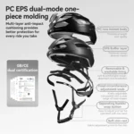 Casco bici con luce posteriore e telecomando ROCKBROS - immagine 5