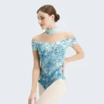 Body danza classica donna a collo alto con maniche lunghe - immagine 3