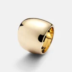 Anello geometrico donna in acciaio inox, design moderno - immagine 2