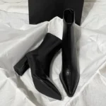 Stivaletti donna tacco spesso punta a punta vintage - immagine 3