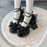 Scarpe Lolita donna con tacco alto e plateau - immagine 3