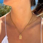 Collana catena in acciaio con ciondolo tarocchi e luna - immagine 3