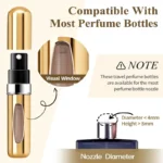 Mini atomizzatore profumo 5 ml in alluminio da viaggio - immagine 3