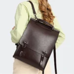Zaino donna in vera pelle con scomparto laptop