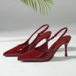 Sandali slingback a punta con tacco alto eleganti donna - immagine 6