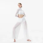 Set danza moderna donna top e pantaloni eleganti - immagine 5