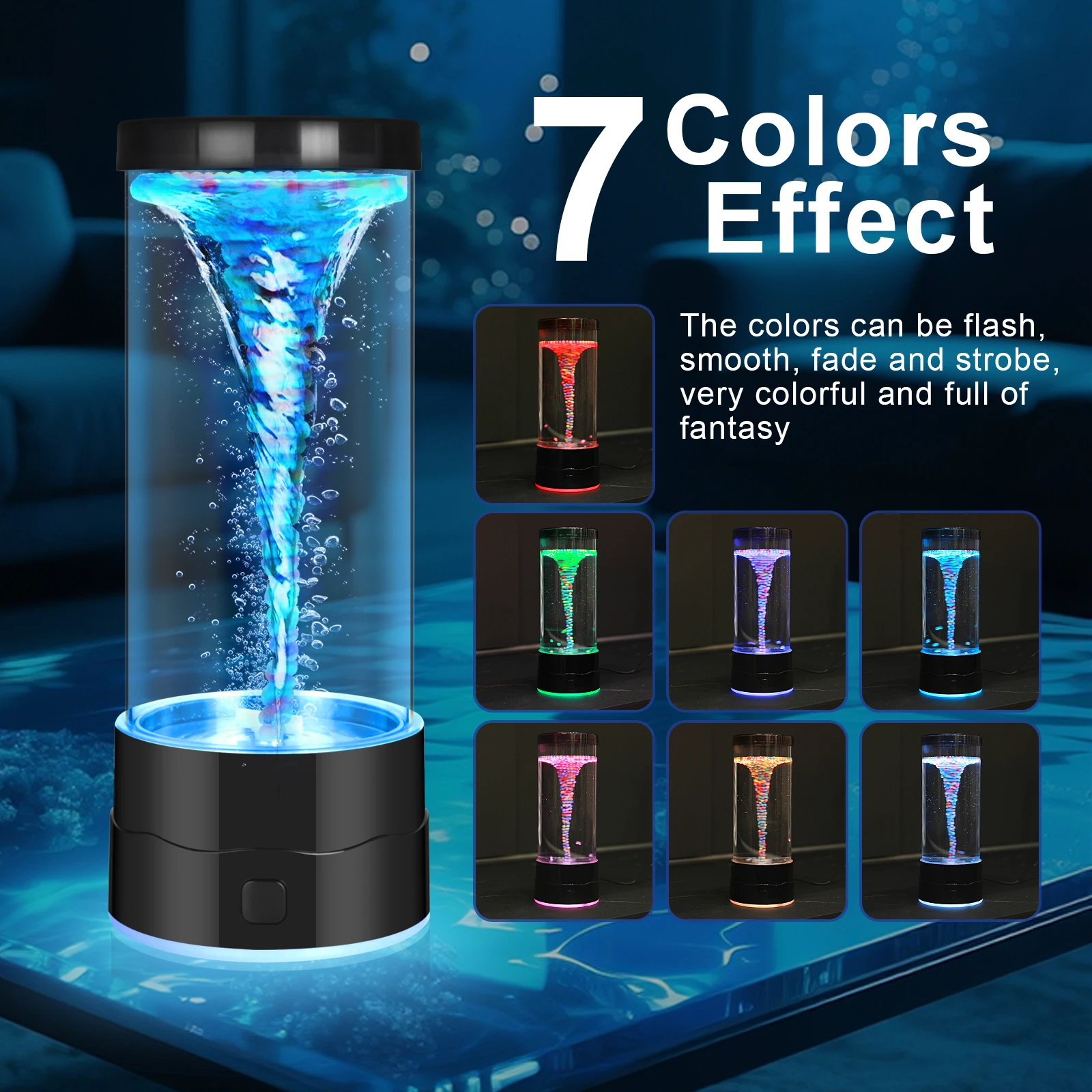 kf-S130707d98a0b41239535686ef178eb5d9 Lampada notturna LED a tornado multicolore USB - immagine 1