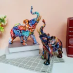 Statua elefante in resina stile nordico per decorazione - immagine 2