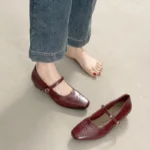 Scarpe Mary Jane donna con tacco spesso e punta quadrata - immagine 3