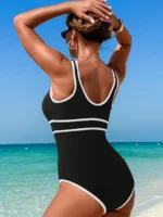 Costume intero donna push up schiena scoperta - immagine 2