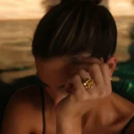 Anello vintage rosa in acciaio inox placcato oro 18K - immagine 3