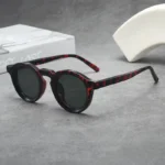 Occhiali da sole rotondi retrò unisex con piccola montatura - immagine 4