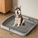 Toilette per cani grandi in acciaio inox con raccoglitore - immagine 6