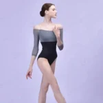 Body da balletto donna con spalle scoperte e rete - immagine 6