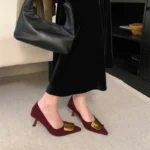 Décolleté slip on donna leopardate in pelle punta affusolata - immagine 4