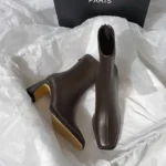 Stivaletti donna vintage in cotone caldo con tacco spesso