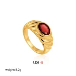 Anello donna acciaio oro con zirconi multicolore a spirale - immagine 6