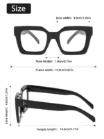 Occhiali rettangolari oversize casual eleganti - immagine 5