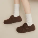 Scarpe basse donna in cotone caldo con stampa leopardata - immagine 3