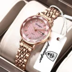 Orologio da donna elegante in acciaio oro rosa