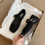 Scarpe Mary Jane donna punta quadrata eleganti con cinturino - immagine 5