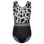 Body danza bambina nero leopardato senza maniche - immagine 2