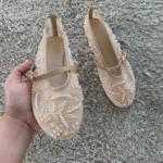 Ballerine Mary Jane donna estive in mesh con fiori - immagine 5