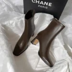 Stivaletti donna vintage in cotone caldo con tacco spesso - immagine 2