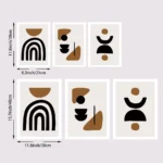 Poster astratto geometrico vintage marrone e nero - immagine 4