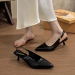 Sandali estivi donna con tacco medio elegante - immagine 2