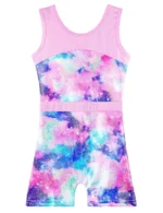 Body ginnastica bambina rosa senza maniche - immagine 3