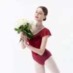 Body danza classica donna in velluto con manica volant - immagine 6
