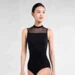 Body da balletto donna con schiena aperta e collo alto - immagine 4