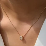 Collana con iniziale in zirconi placcata oro A-Z