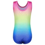 Body ginnastica artistica bambina sfumato senza maniche - immagine 2