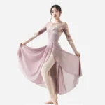 Body da balletto donna in rete stampata maniche 3/4 - immagine 4