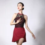 Body da ballo donna in pizzo per danza e ginnastica