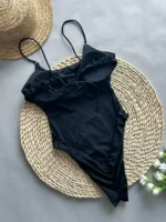 Costume intero donna senza schiena con spalline regolabili - immagine 6