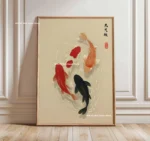 Poster tela foresta giapponese e pesce koi Zen - immagine 3